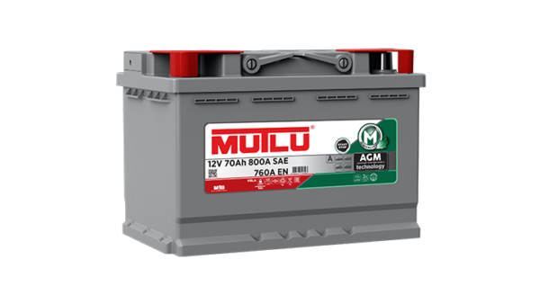 MUTLU 70AH 760A AGM -/+