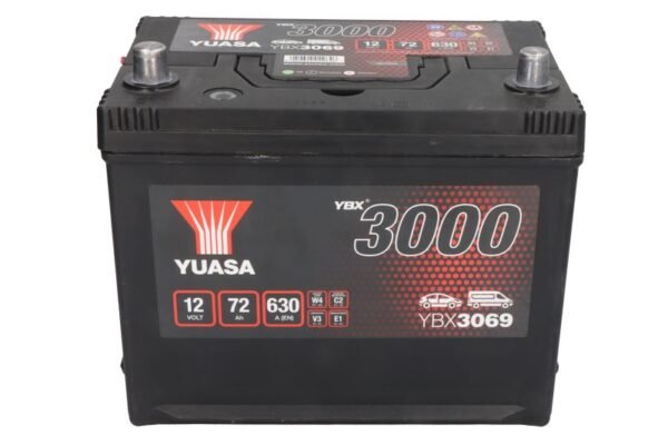 YUASA 72AH 630A +/