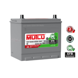 MUTLU 64Ah 620A EFB -/+ JIS