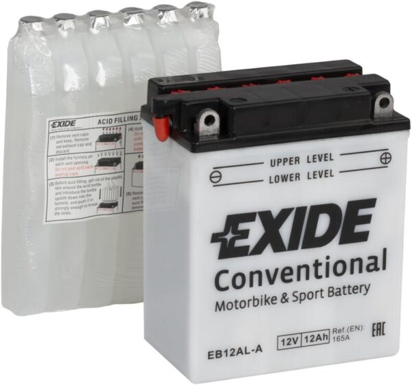 Exide YB12AL-A 12Ah 165A -/+ akumuliatorius