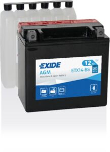 Exide ETX14-BS 12Ah 200A AGM +/-