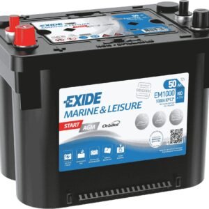 EXIDE EM1000 12V 50Ah 800A +/-