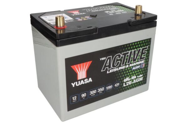 Yuasa L26-AGM 12V 90Ah 300A +/- akumuliatorius