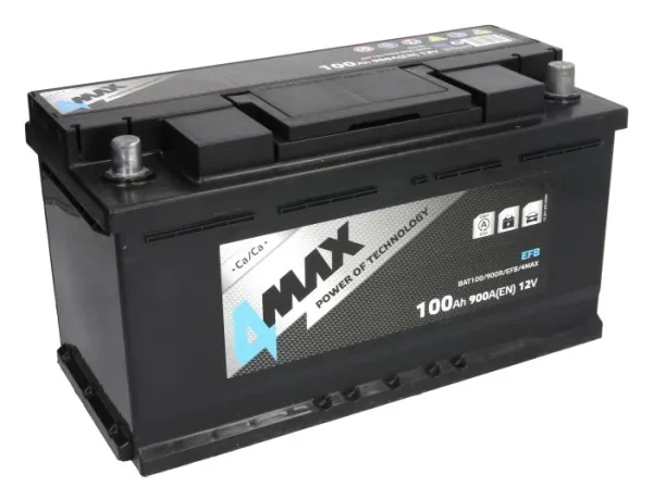 4MAX BAT100/900R/EFB 100Ah 900A EFB -/+ akumuliatorius