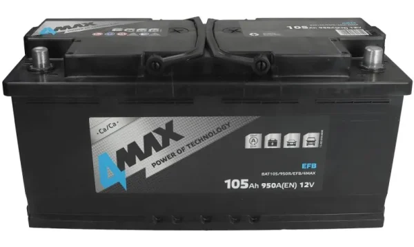 4MAX BAT105/950R/EFB 105Ah 950A EFB -/+ akumuliatorius