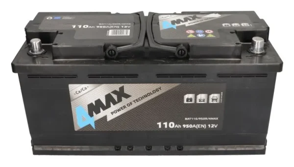 4MAX BAT110/950R 110Ah 950A -/+ akumuliatorius