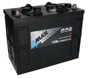 4MAX BAT125/750R/HD 125Ah 750A -/+