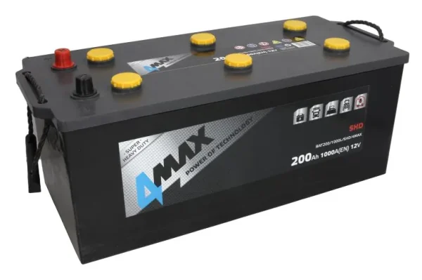 4MAX BAT200/1000L/SHD 200Ah 1000A +/- akumuliatorius