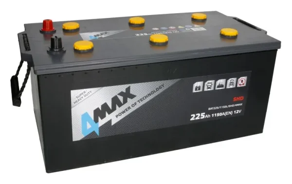 4MAX BAT225/1150L/SHD 225Ah 1150A +/- akumuliatorius
