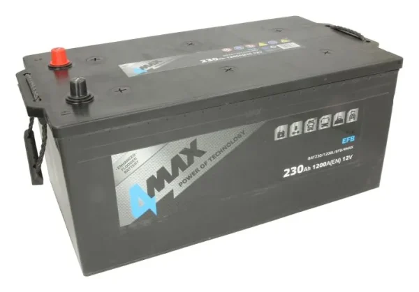 4MAX BAT230/1200L/EFB 230Ah 1200A EFB +/- akumuliatorius