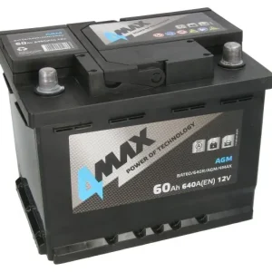 4MAX BAT60/640R/AGM 60AH 640A AGM -/+