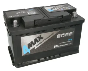 4MAX BAT80/800R/AGM 80Ah 800A AGM -/+