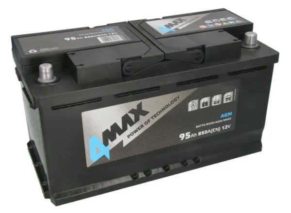 4MAX BAT95/850R/AGM 95Ah 850A AGM -/+ akumuliatorius