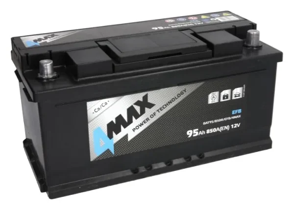 4MAX BAT95/850R/EFB 95Ah 850A EFB -/+ akumuliatorius