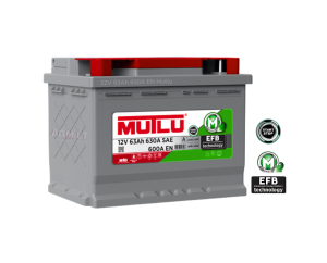 Mutlu 63Ah 600A EFB -/+