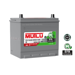 MUTLU 64Ah 620A EFB -/+ JIS