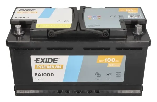 Exide EA1000 100Ah 900A -/+ akumuliatorius