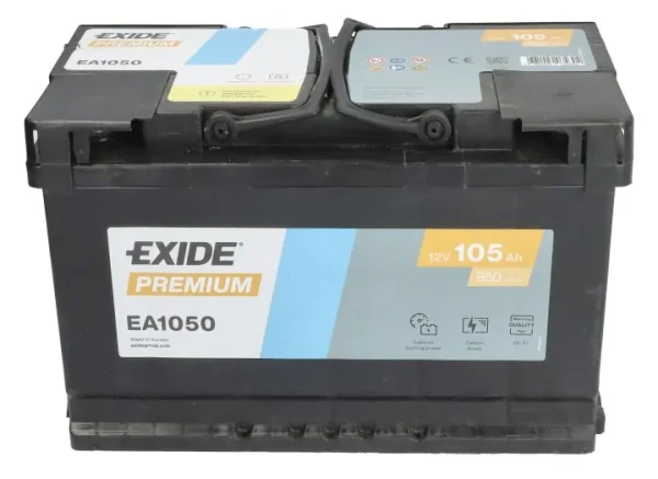 Exide EA1050 105Ah 850A -/+ akumuliatorius