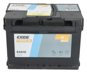 Exide EA612 61Ah 600A -/+