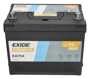 Exide EA754 75Ah 630A -/+