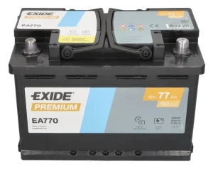 Exide EA770 77Ah 760A -/+