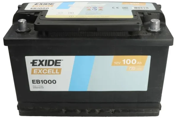 Exide EB1000 100Ah 720A -/+ akumuliatorius