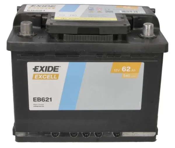 Exide EB621 62Ah 540A +/- akumuliatorius