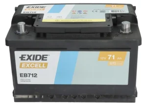 Exide EB712 71Ah 670A -/+