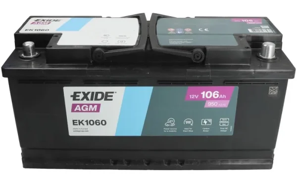 Exide EK1060 106Ah 950A AGM -/+ akumuliatorius