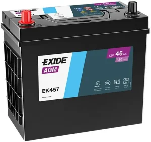 Exide EK457 45Ah 380A AGM +/-
