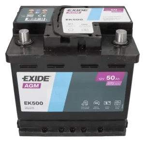 Exide EK500 50Ah 570A AGM -/+