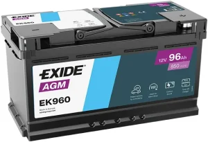 Exide EK960 96Ah 850A AGM -/+