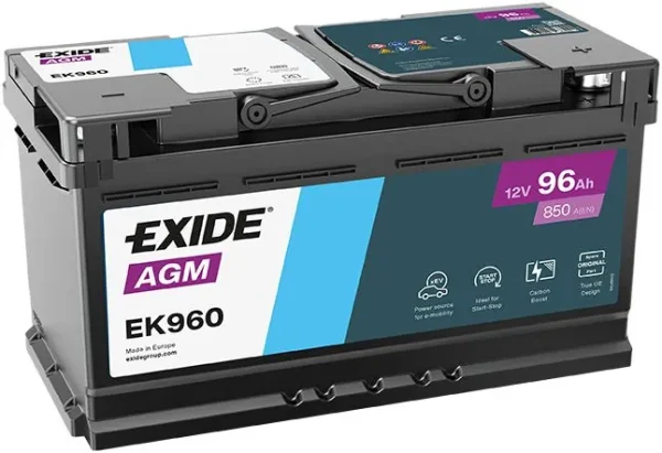 Exide EK960 96Ah 850A AGM -/+ akumuliatorius