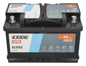 Exide EL652 65Ah 650A EFB -/+