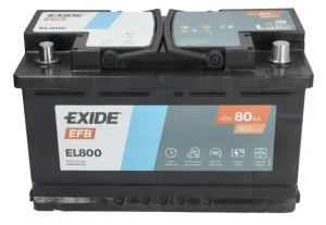 Exide EL800 80Ah 800A EFB -/+