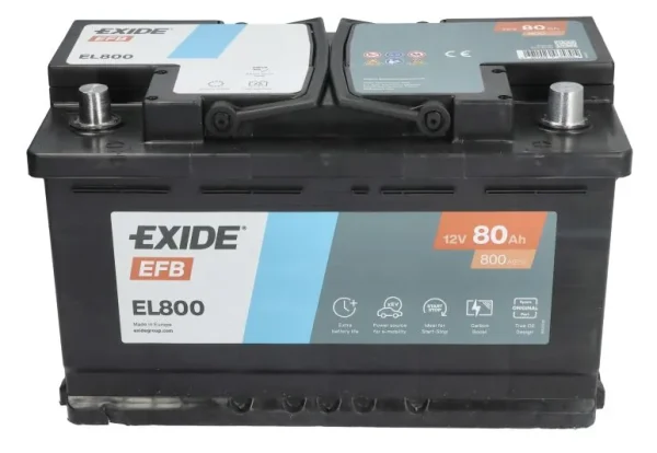 Exide EL800 80Ah 800A EFB -/+ akumuliatorius