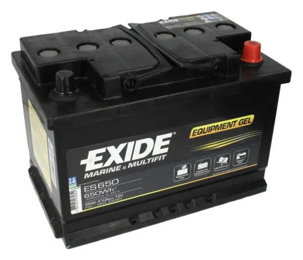 Exide ES650 56Ah 460A -/+ akumuliatorius
